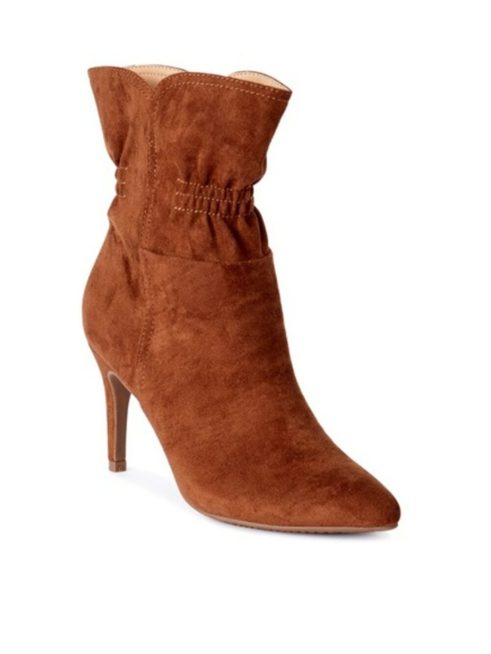 Scoop Kitten Heel Booties Pointed Toe Brown US 81⁄2